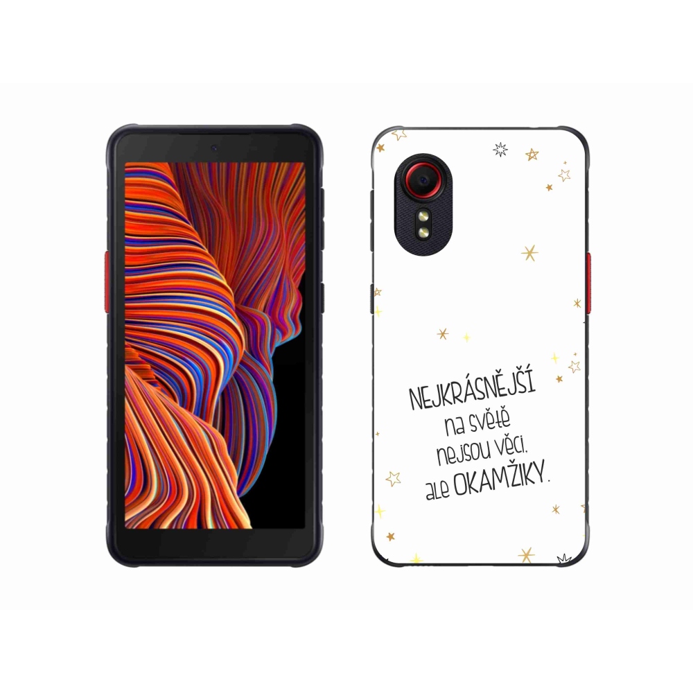 Gelový kryt mmCase na Samsung Galaxy Xcover 5 - citát 4 bílé pozadí
