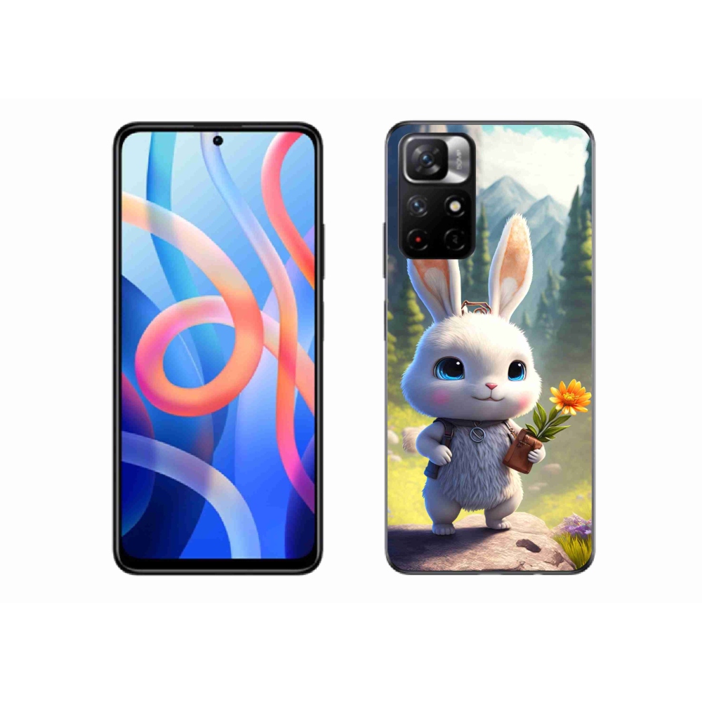 Gelový kryt mmCase na Xiaomi Redmi Note 11S 5G - roztomilý králíček