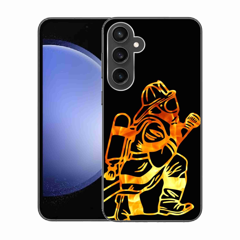 Gelový kryt mmCase na Samsung Galaxy S23 FE - hasič 1