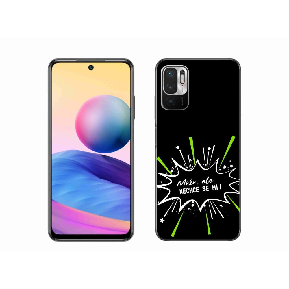 Gelový kryt mmCase na Xiaomi Redmi Note 10 5G - vtipný text 11 černé pozadí