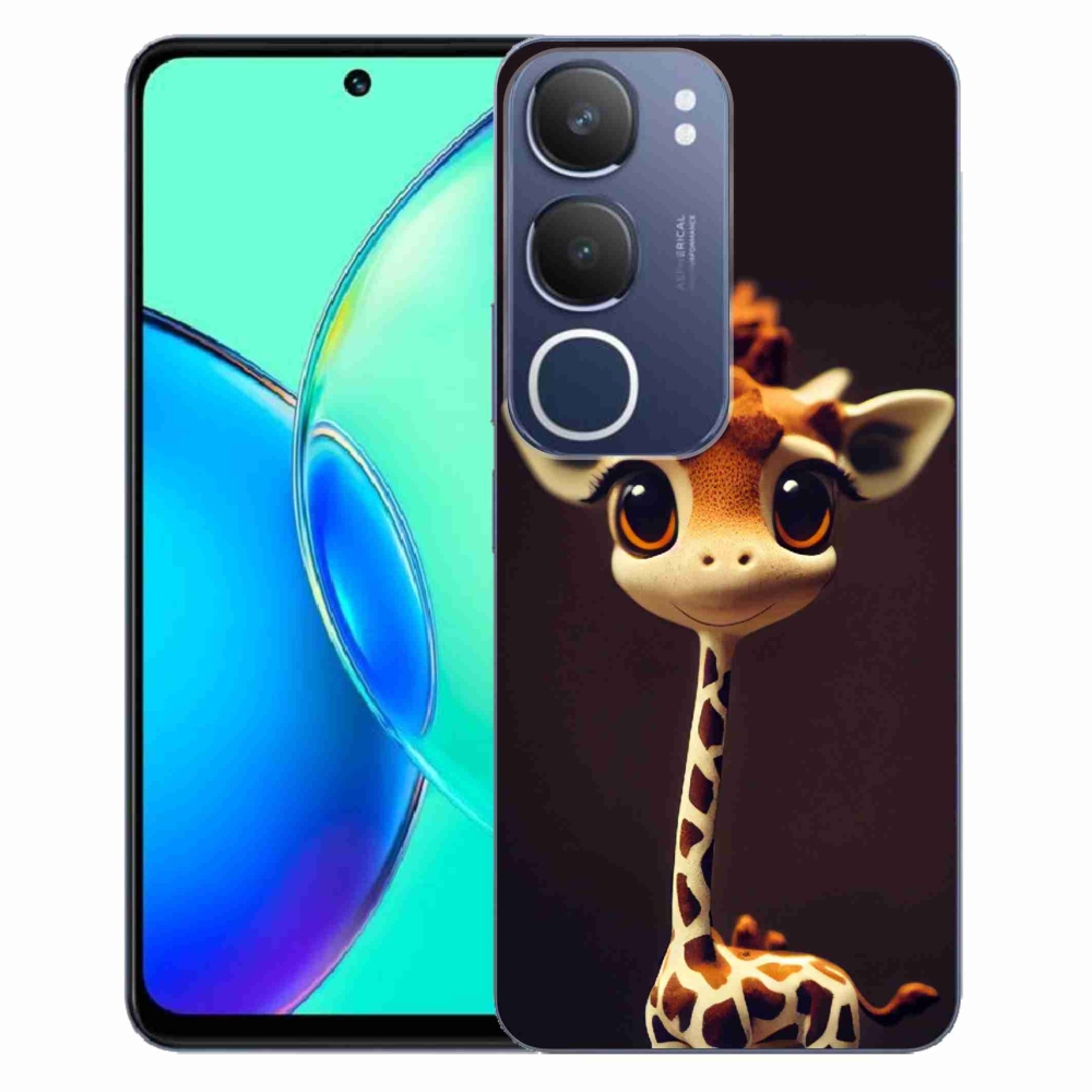 Gelový kryt mmCase na Vivo Y19s - malá žirafa