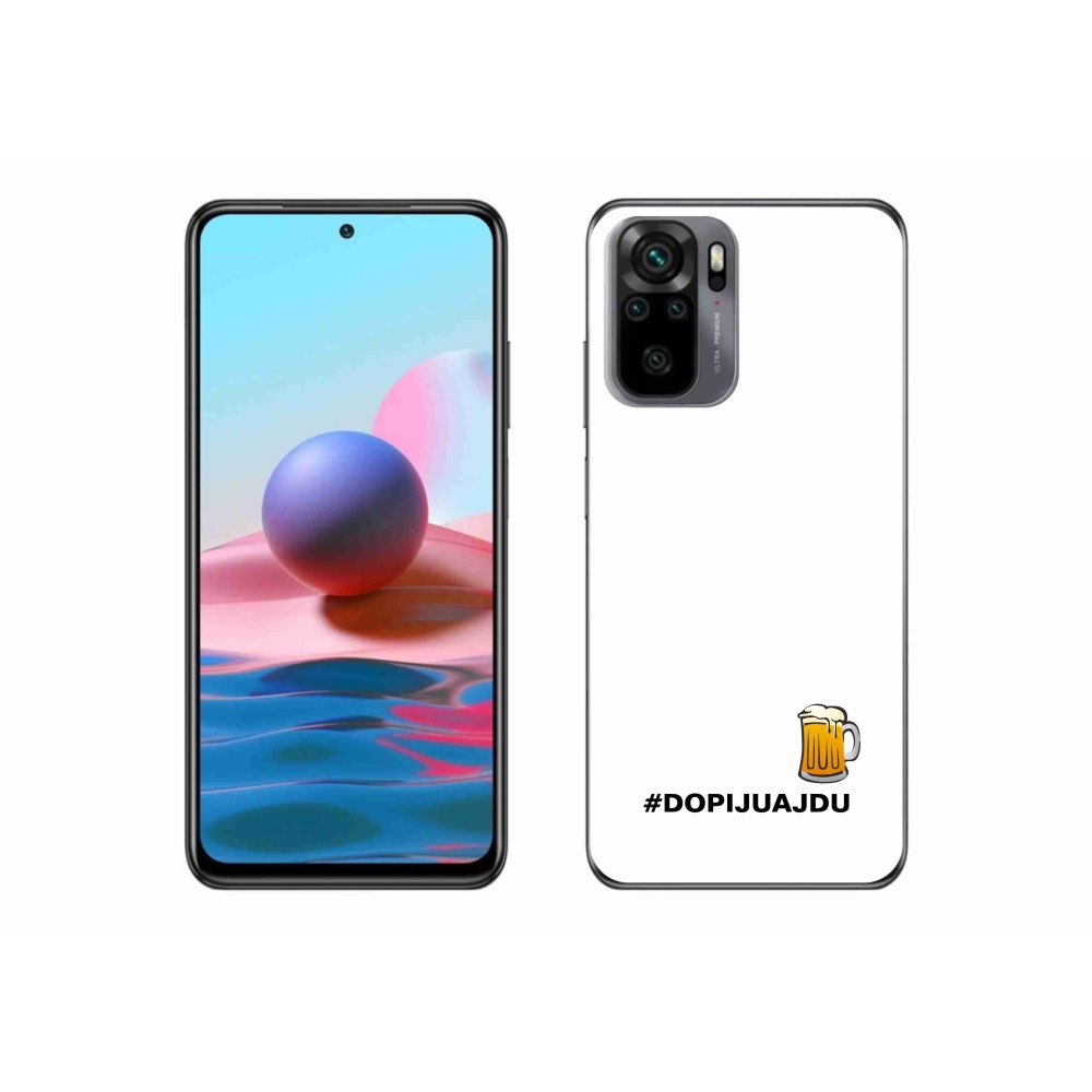 Gelový kryt mmCase na Xiaomi Poco M5s - pivní motiv 1 bílé pozadí