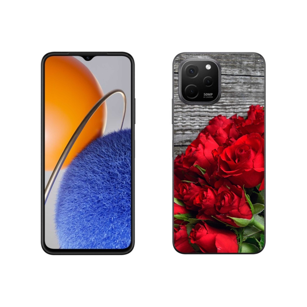 Gelový kryt mmCase na Huawei Nova Y61 - červené růže