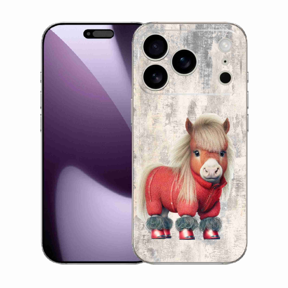 Gelový kryt mmCase na iPhone 17 Pro - poník ve svetru