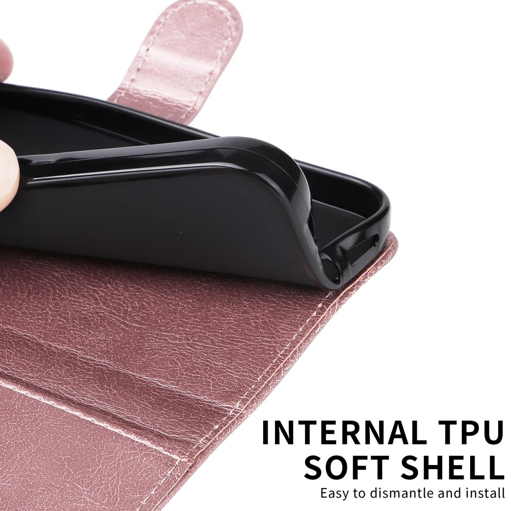 Wallet knížkové pouzdro na Xiaomi Redmi A5 (173.45x79.35x8.45mm) - růžovozlaté