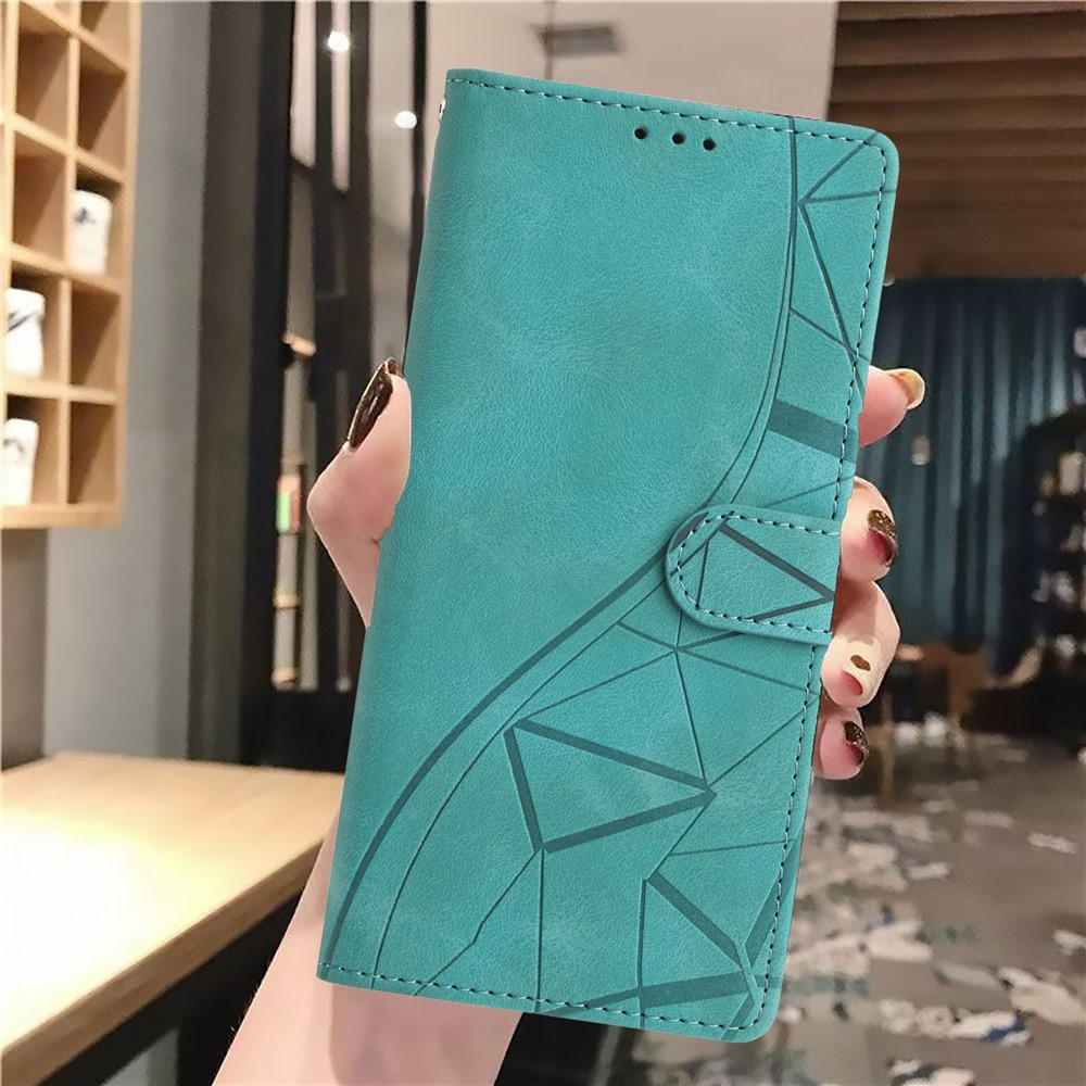 Triangles knížkové pouzdro na Xiaomi 15T Pro - modrozelené