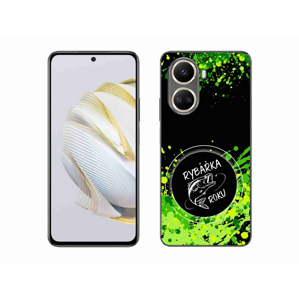 Gelový kryt mmCase na Huawei Nova 10 SE - rybářka roku černé pozadí