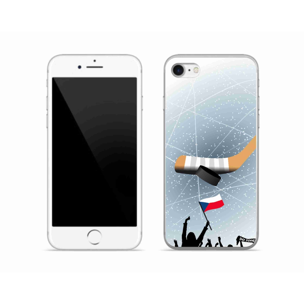Gelový kryt mmCase na iPhone SE (2022) - fanoušci hokeje