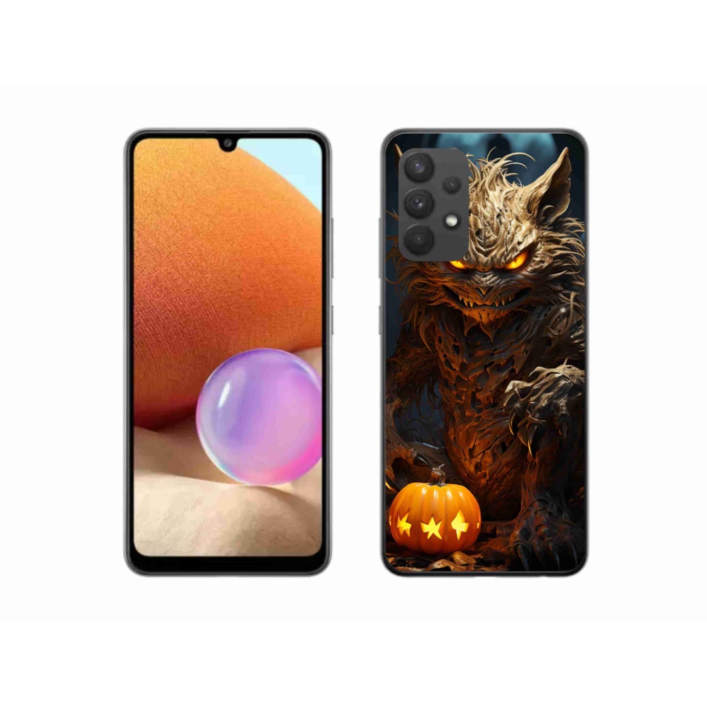 Gelový kryt mmCase na Samsung Galaxy A32 4G - halloweenská příšera