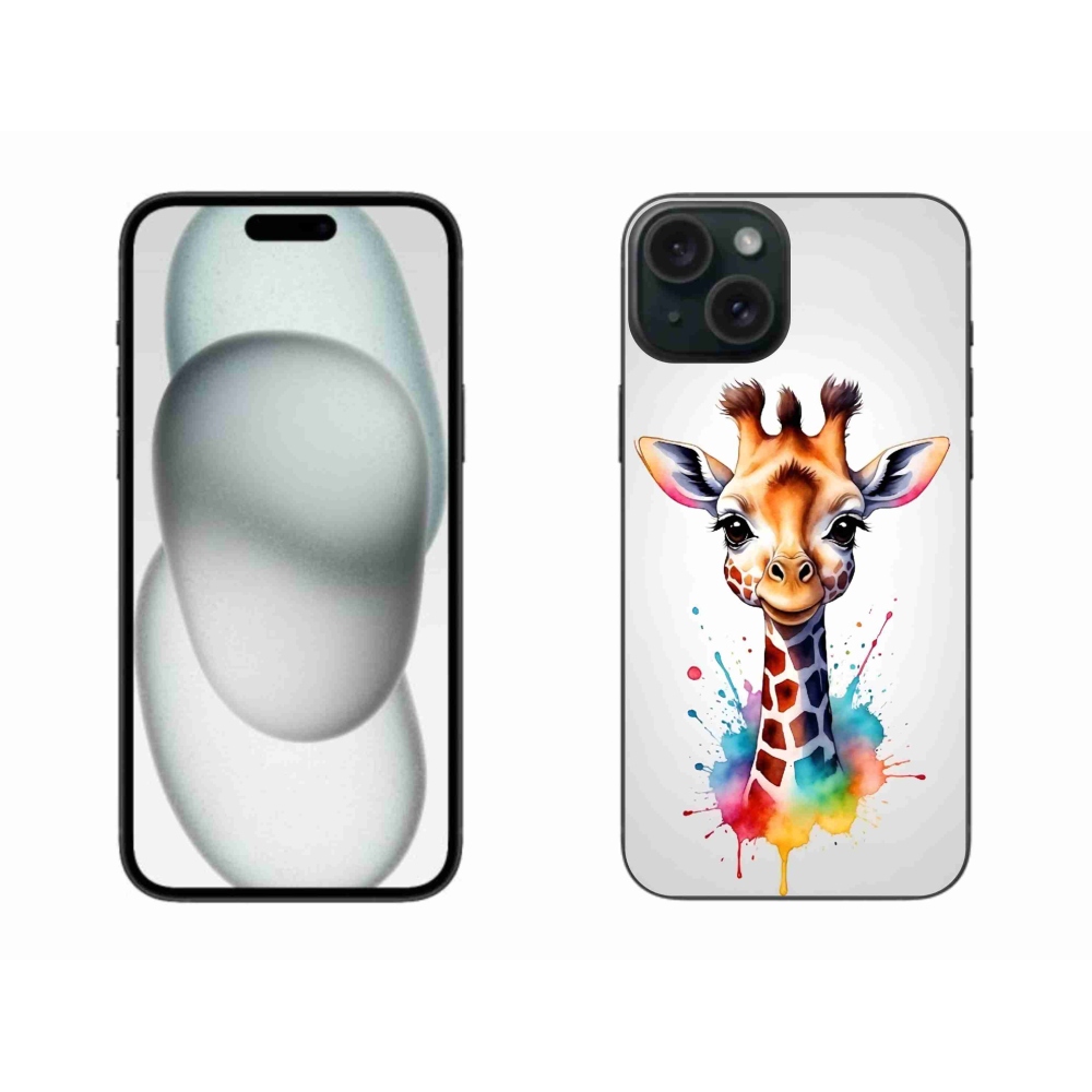 Gelový kryt mmCase na iPhone 15 Plus - žirafa 1