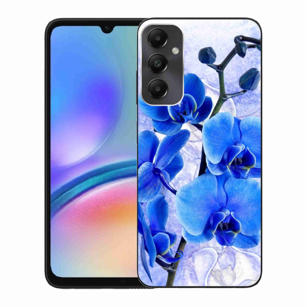 Gelový kryt mmCase na Samsung Galaxy A05s - modré květy