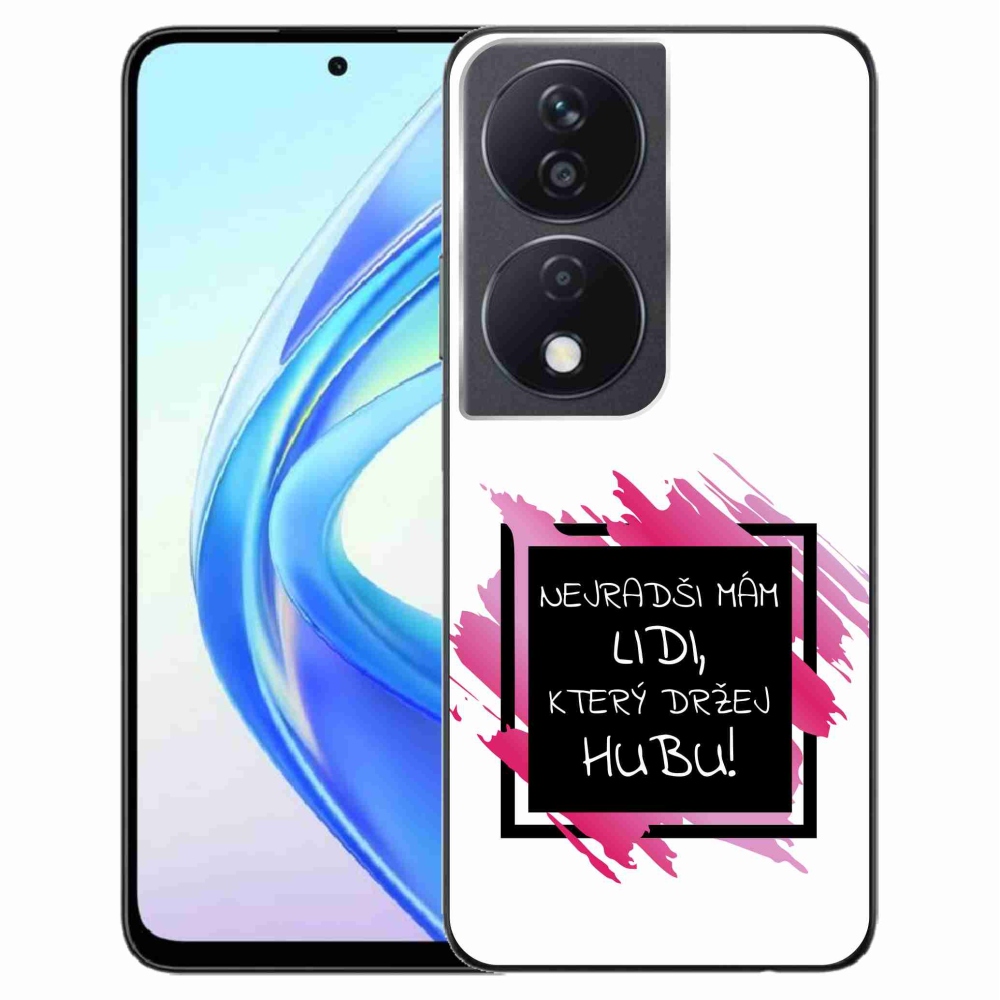 Gelový kryt mmCase na Honor X7b/Honor 90 Smart - vtipný text 7 černobílé pozadí