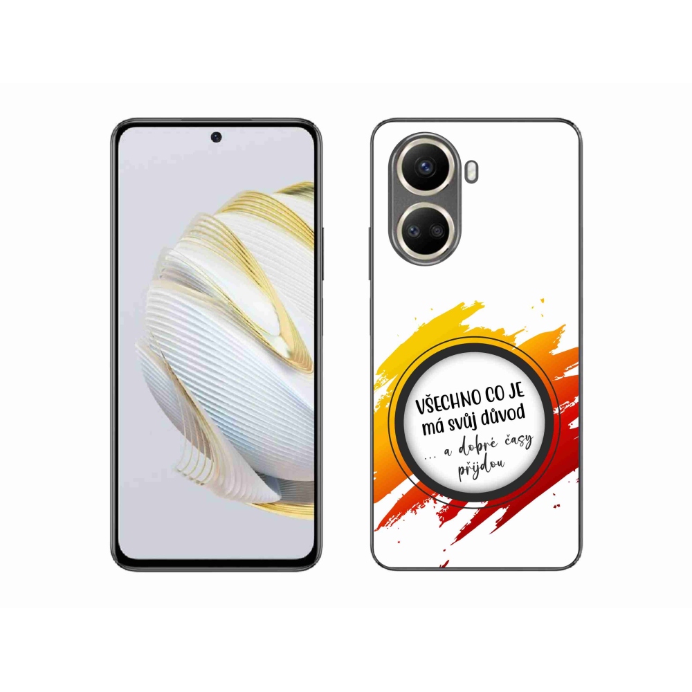 Gelový kryt mmCase na Huawei Nova 10 SE - citát 3 bílé pozadí