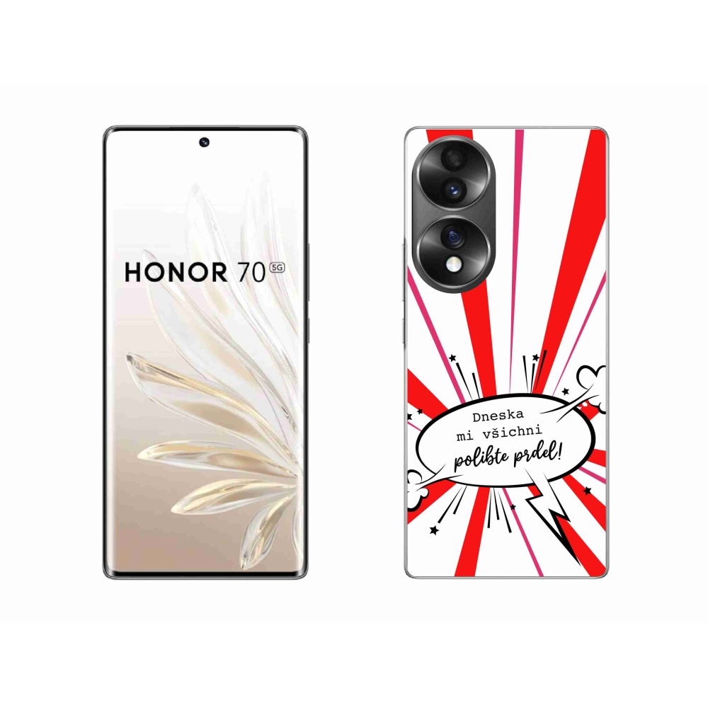 Gelový kryt mmCase na Honor 70 - vtipný text 15 bílé pozadí
