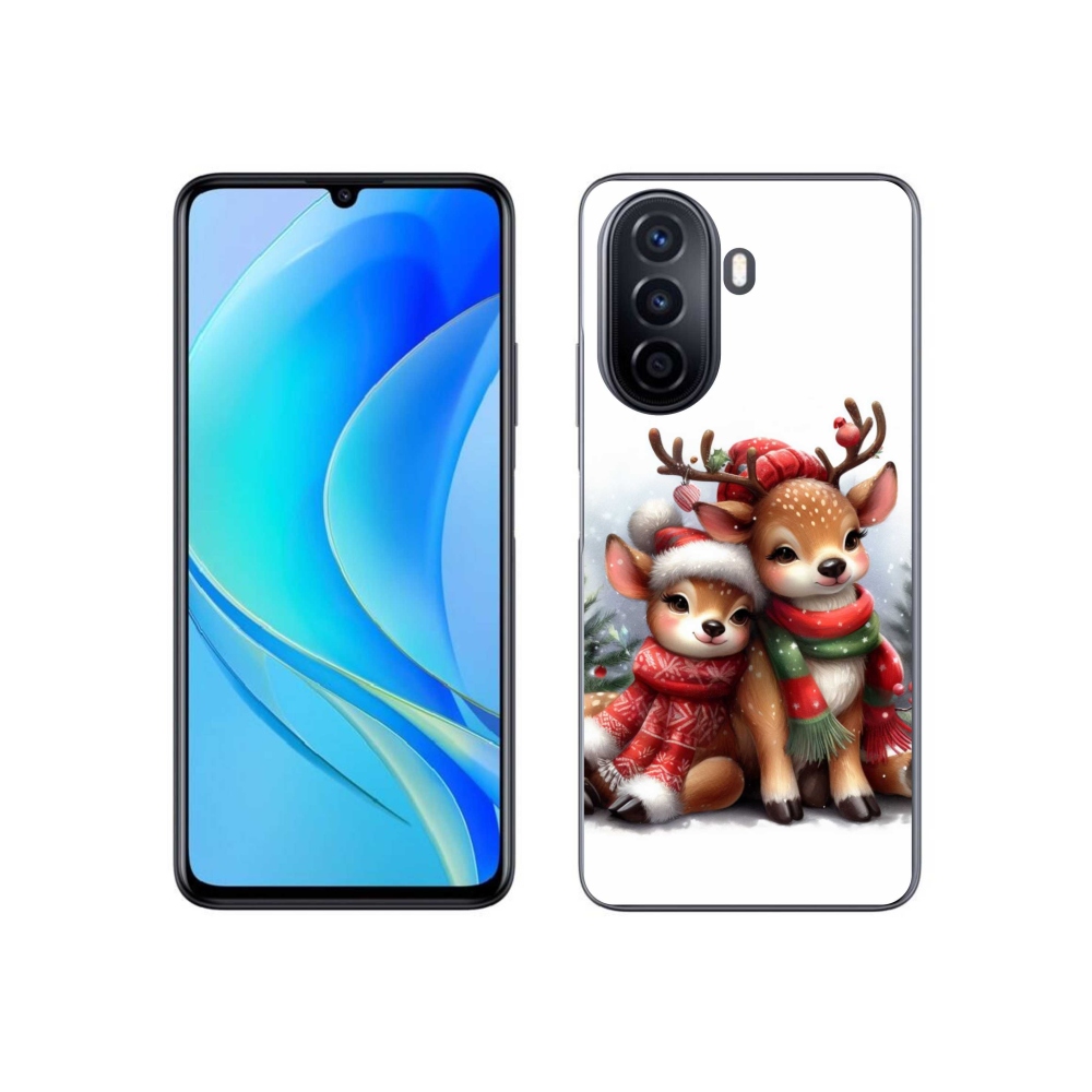 Gelový kryt mmCase na Huawei Nova Y70 - vánoční sobi