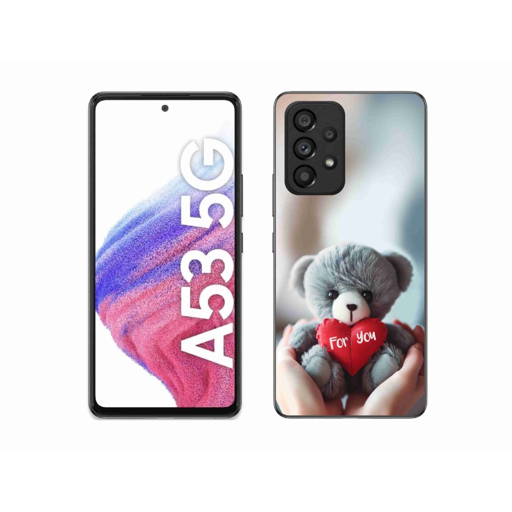 Gelový kryt mmCase na Samsung Galaxy A53 5G - medvídek pro zamilované