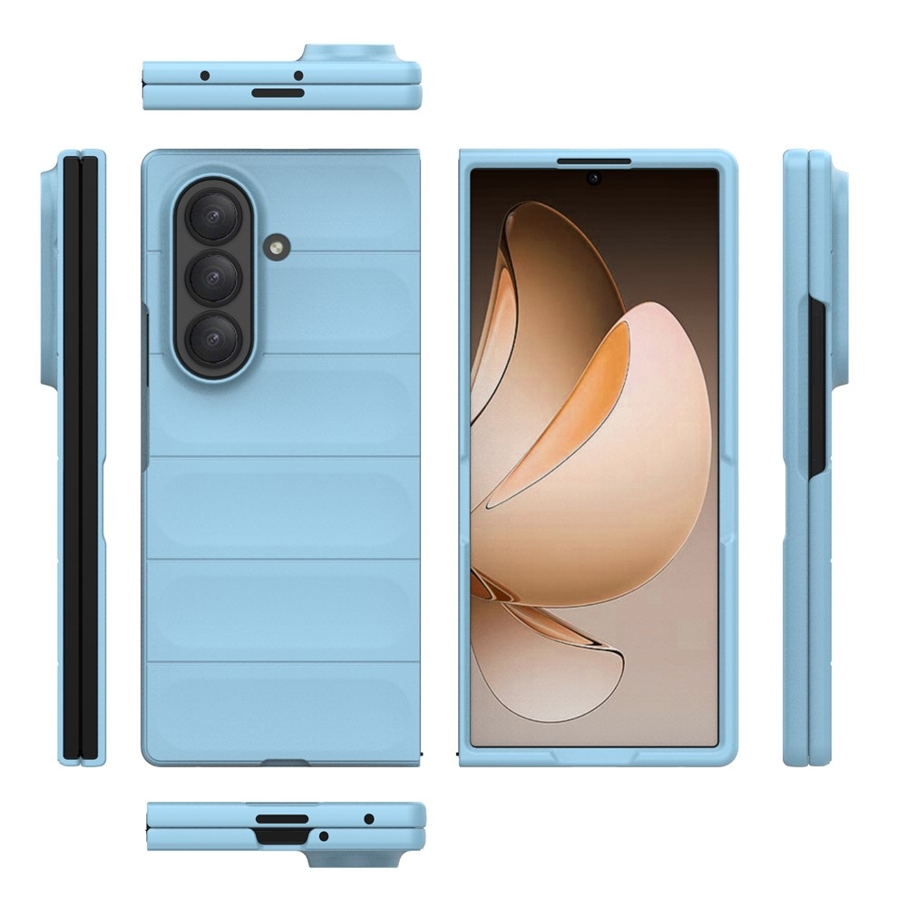 Rugg odolný gelový obal na Samsung Galaxy Z Fold7 5G - světlemodrý