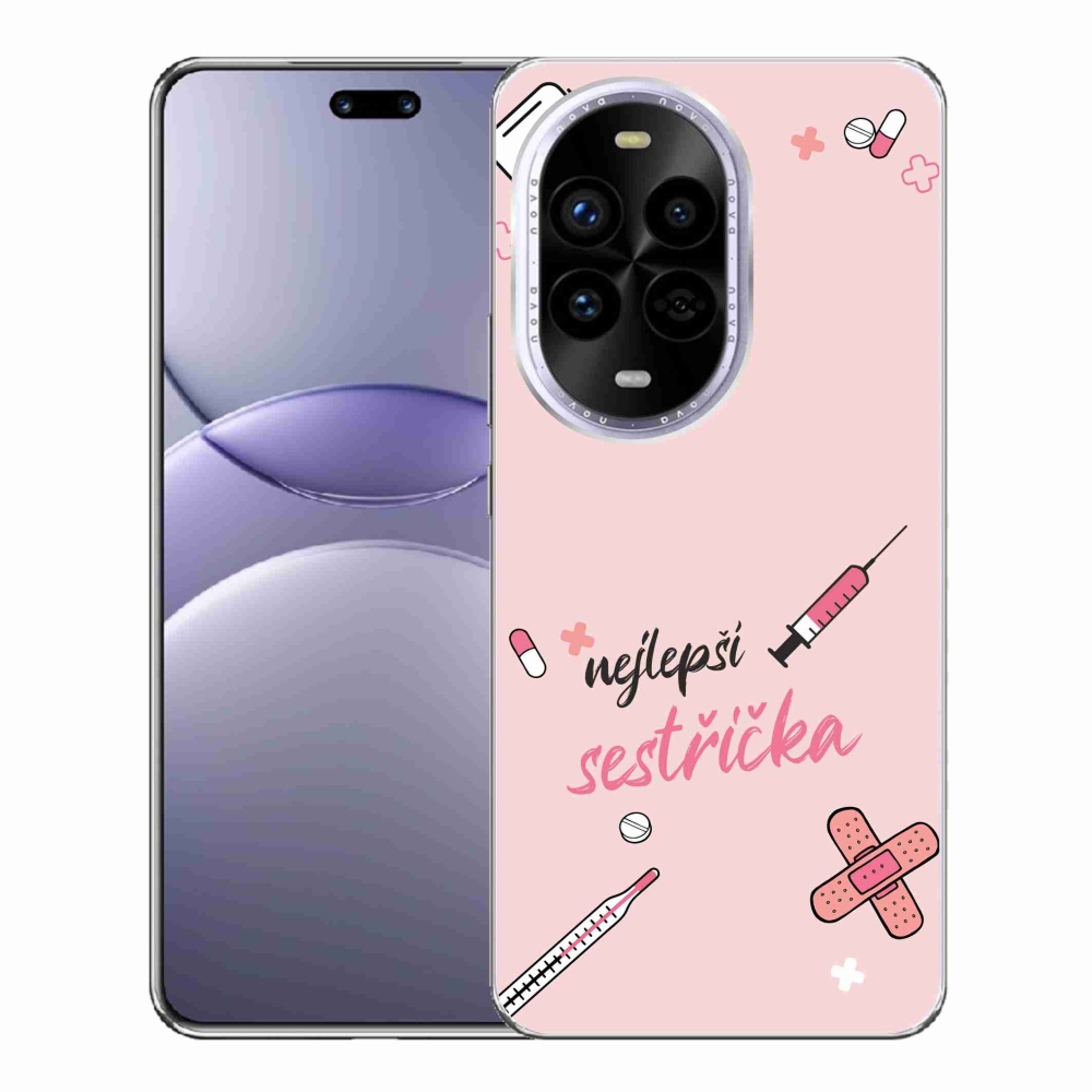 Gelový kryt mmCase na Huawei Nova 13 Pro 5G - nejlepší sestřička růžové pozadí