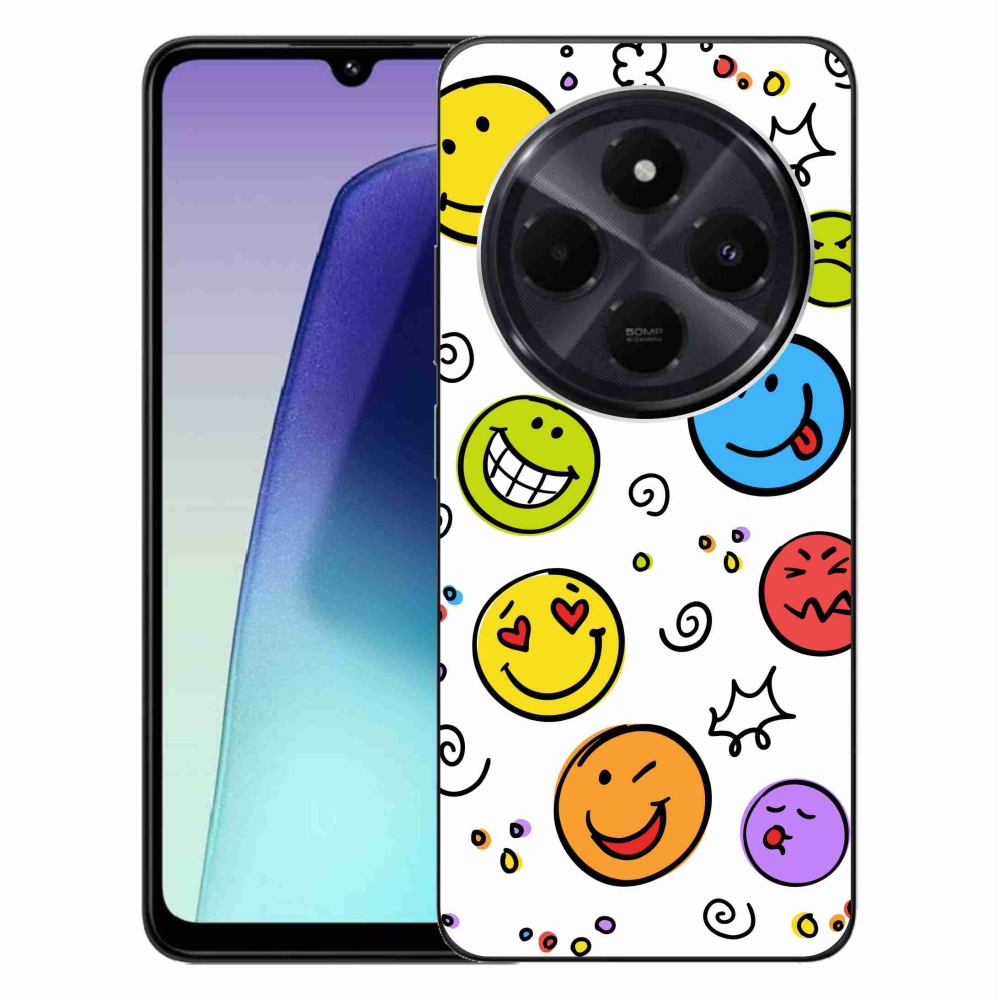 Gelový kryt mmCase na Xiaomi Redmi 14C/Poco C75 - smajlíci