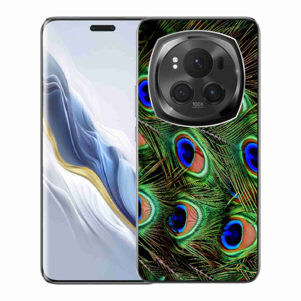 Gelový kryt mmCase na Honor Magic 6 Pro 5G - paví peří