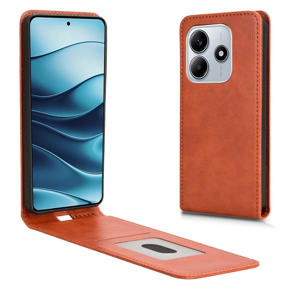 Vert flipové pouzdro na Xiaomi Redmi Note 14 5G - oranžové