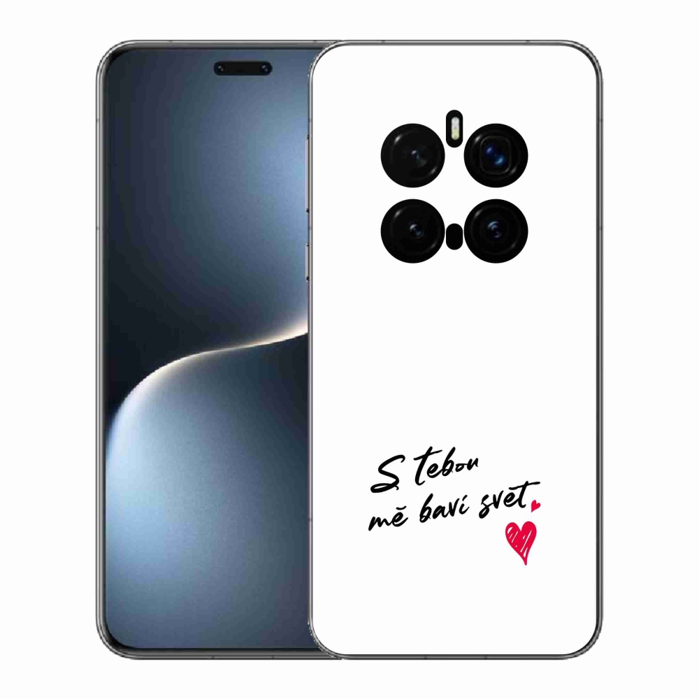 Gelový kryt mmCase na Honor Magic 7 Pro 5G - zamilovaný text 1 bílé pozadí