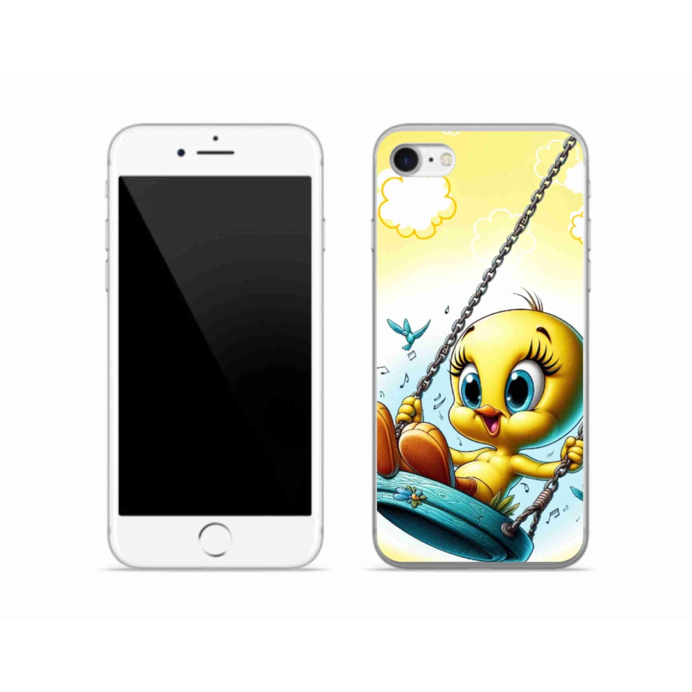 Gelový kryt mmCase na iPhone SE (2022) - tweety
