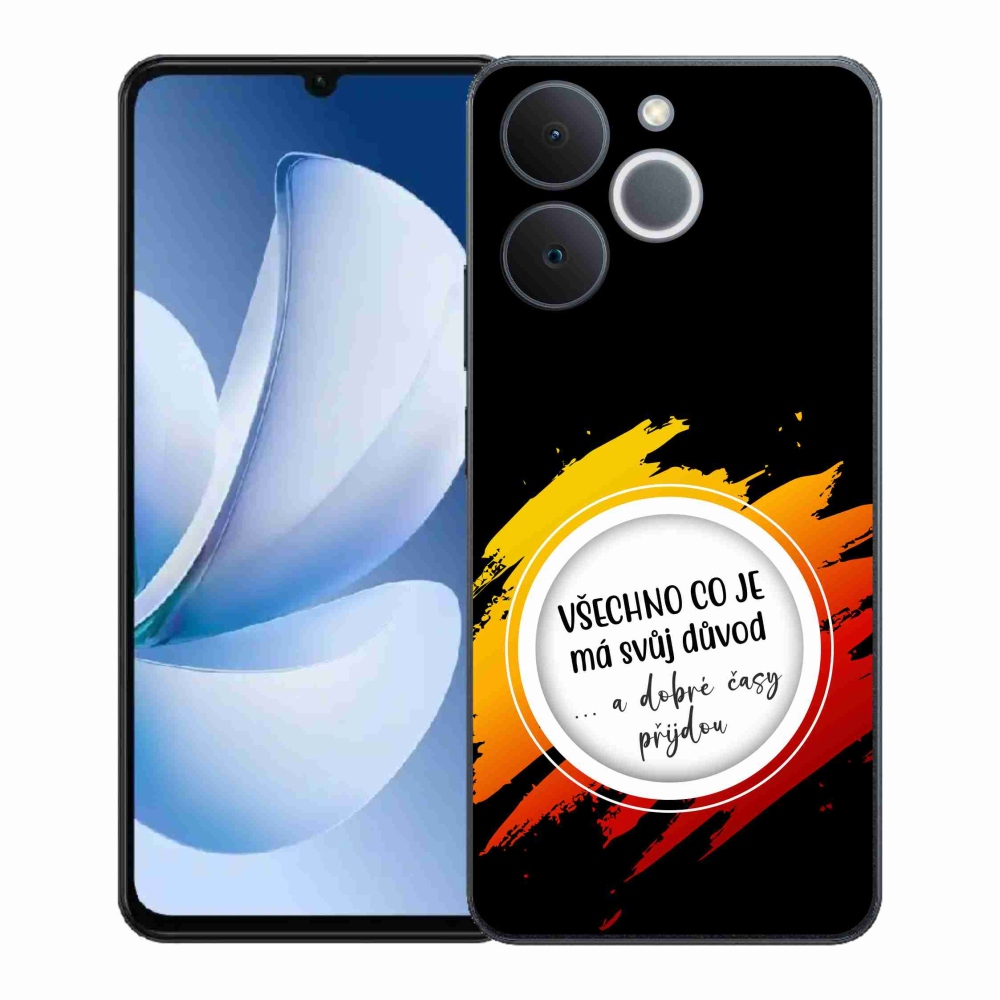 Gelový kryt mmCase na Realme Note 70T - citát 3 černé pozadí