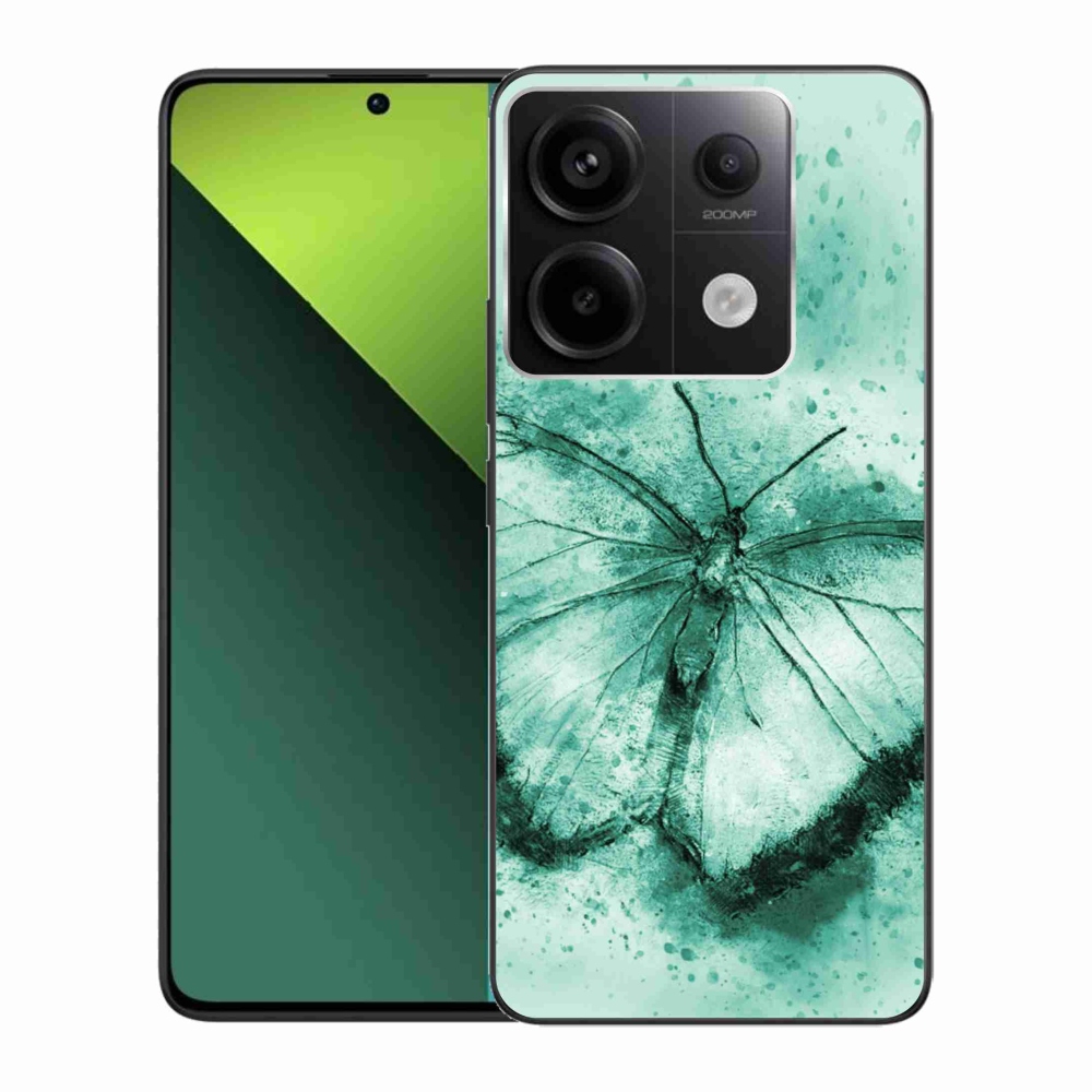 Gelový obal mmCase na Xiaomi Redmi Note 13 Pro 5G/Poco X6 5G - zelený motýl