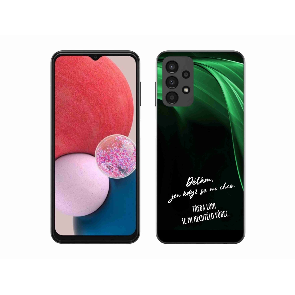 Gelový kryt mmCase na Samsung Galaxy A13 4G - vtipný text 12 černé pozadí