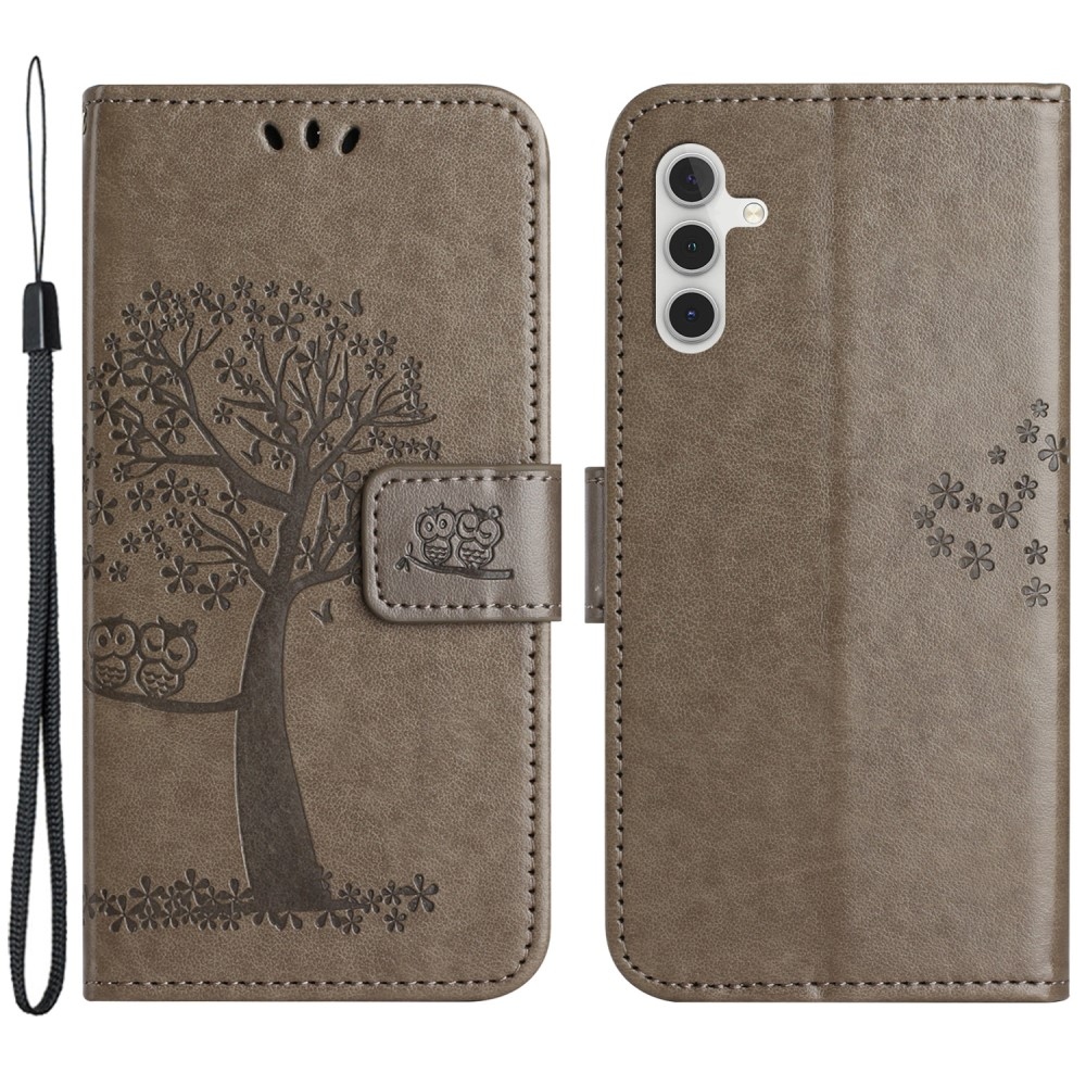 Tree knížkové pouzdro na Samsung Galaxy M15 5G - šedé