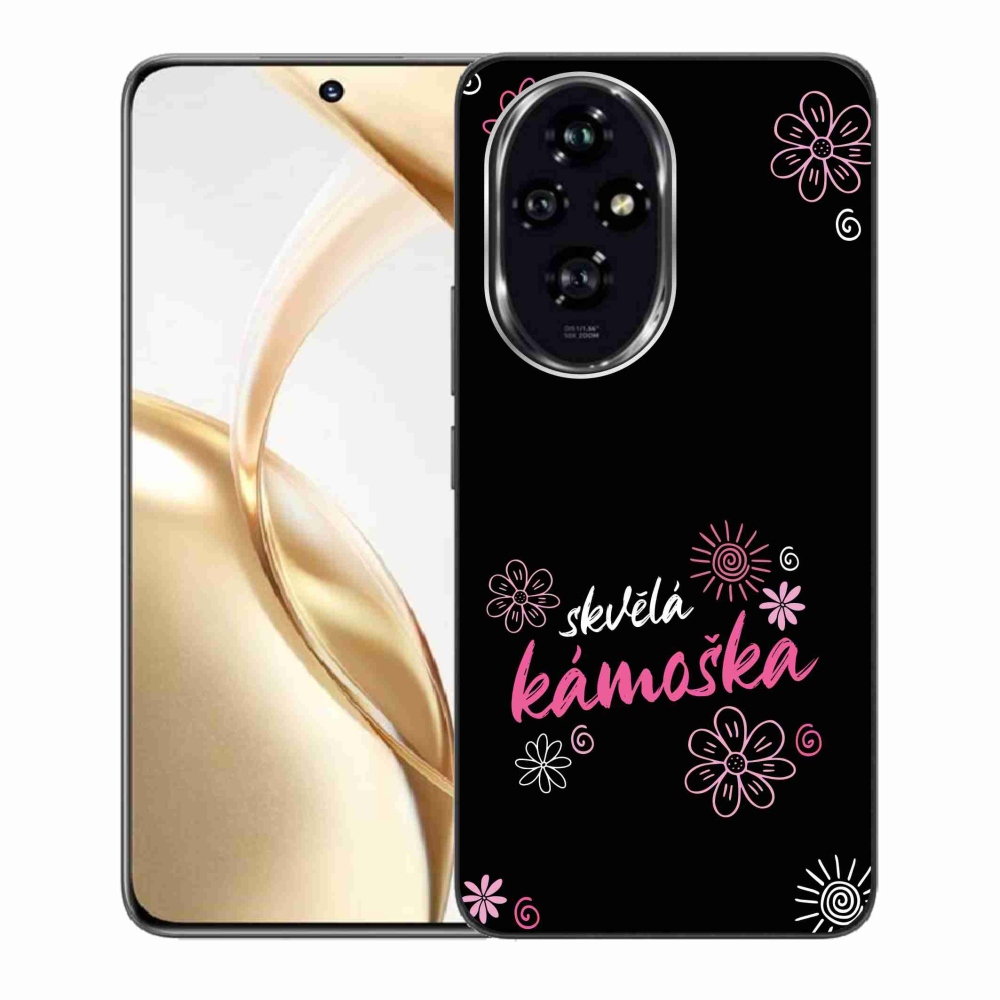 Gelový kryt mmCase na Honor 200 5G - skvělá kámoška černé pozadí