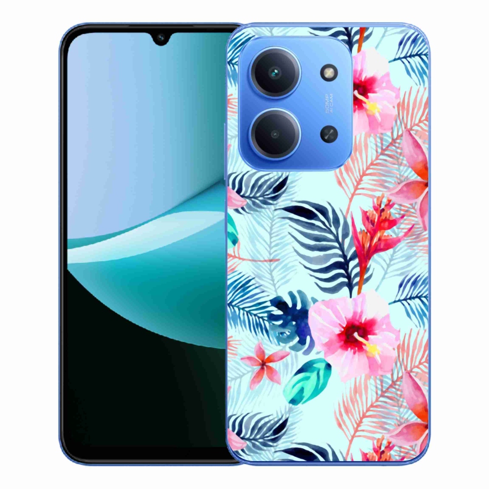 Gelový kryt mmCase na Xiaomi Redmi 15C 4G/5G (173mm) - květiny