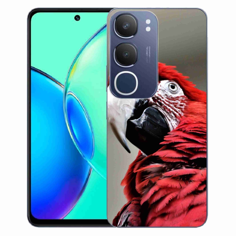 Gelový kryt mmCase na Vivo Y19s - papoušek ara červený