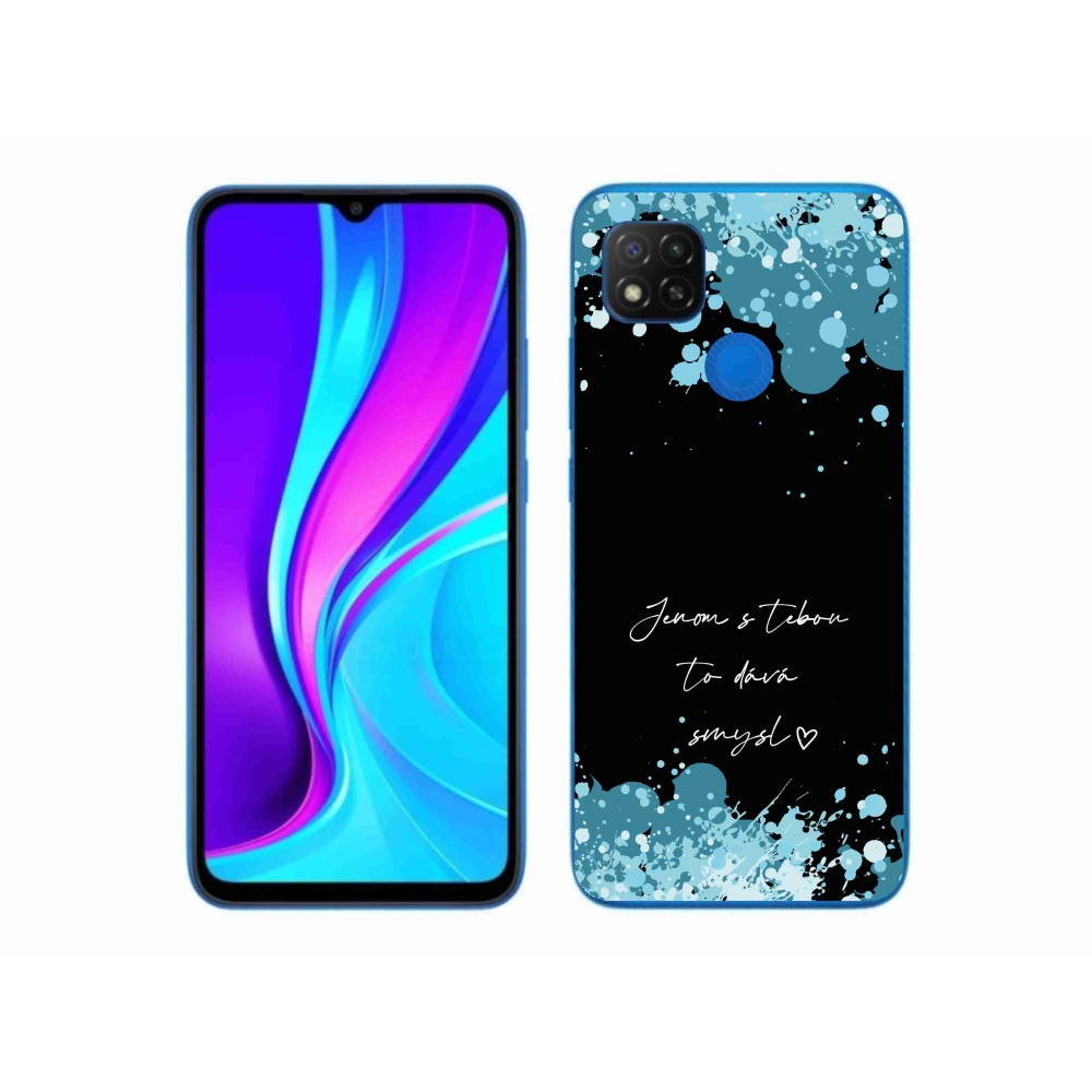Gelový kryt mmCase na Xiaomi Redmi 9C - zamilovaný text černé pozadí