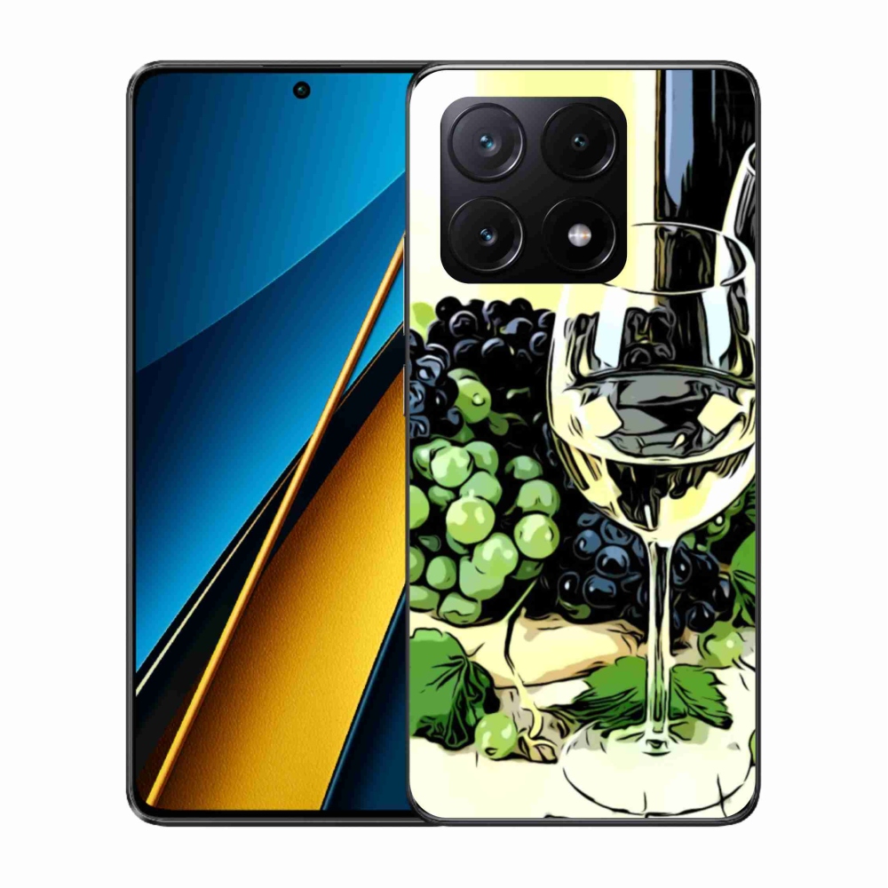 Gelový kryt mmCase na Xiaomi Poco X6 Pro 5G - sklenka vína