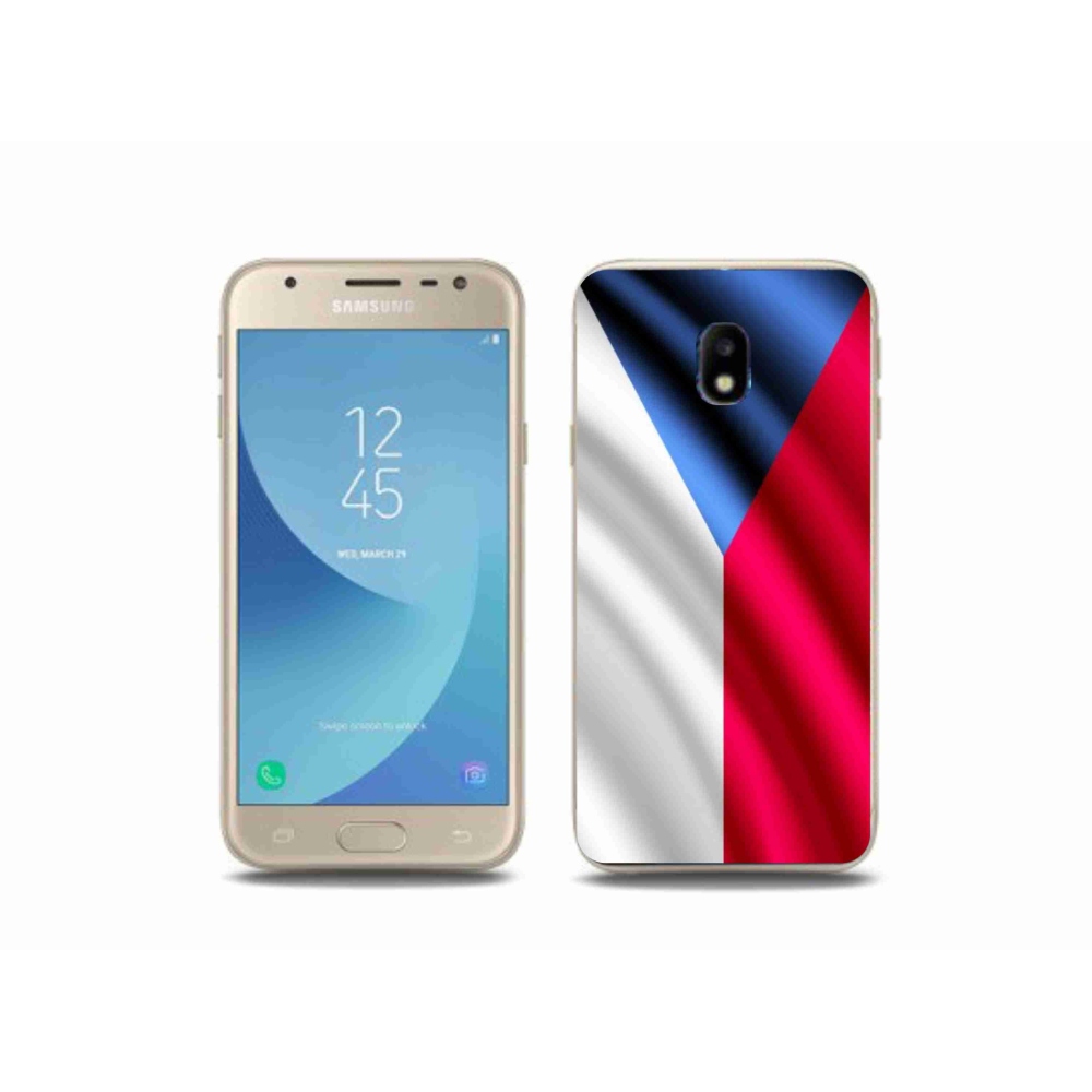 Gelový kryt mmCase na mobil Samsung Galaxy J3 (2017) - česká vlajka