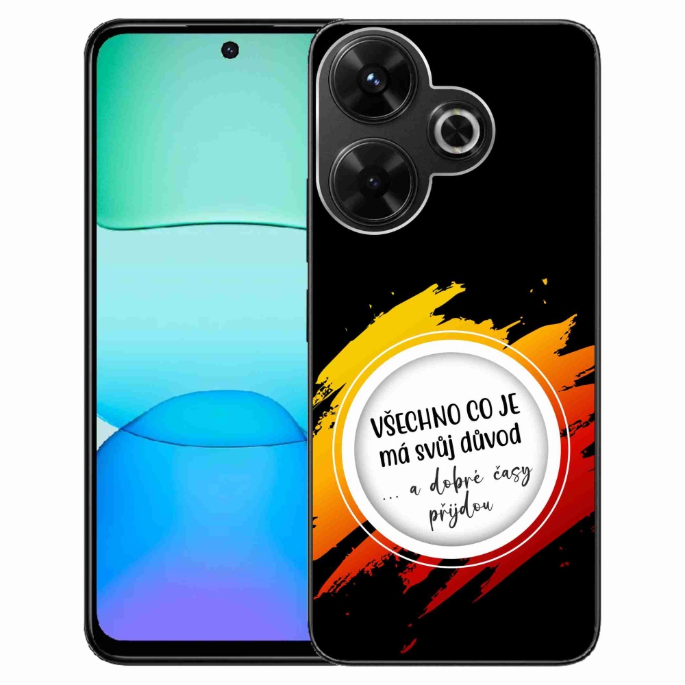Gelový kryt mmCase na Xiaomi Redmi 13 4G/Poco M6 4G  - citát 3 černé pozadí