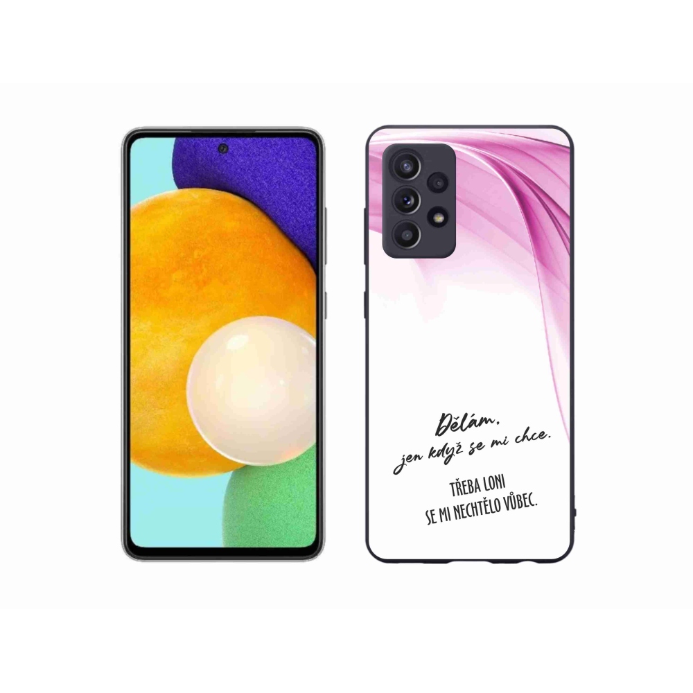 Gelový kryt mmCase na Samsung Galaxy A52/A52 5G - vtipný text 12 bílé pozadí