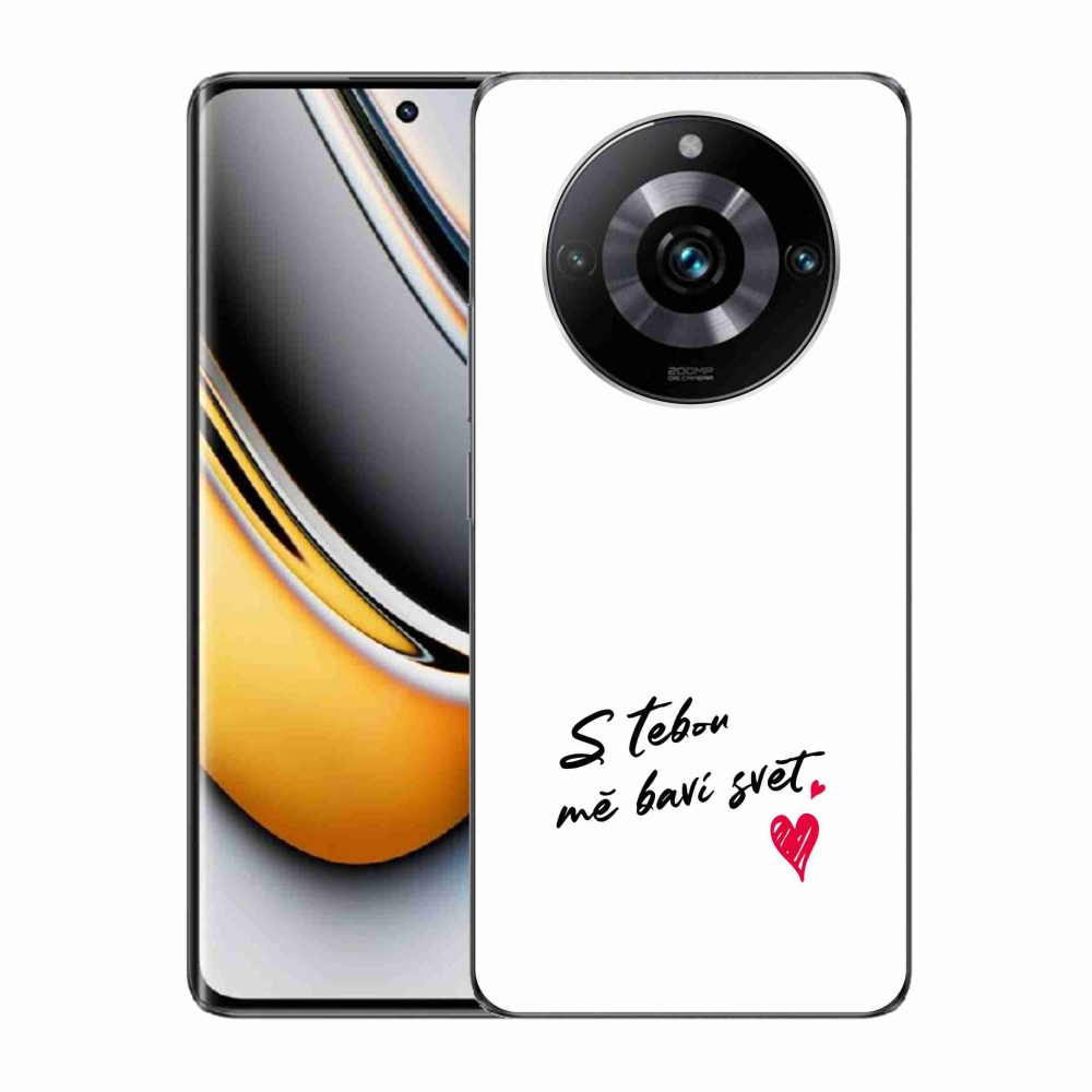 Gelový kryt mmCase na Realme 11 Pro/11 Pro+ - zamilovaný text 1 bílé pozadí