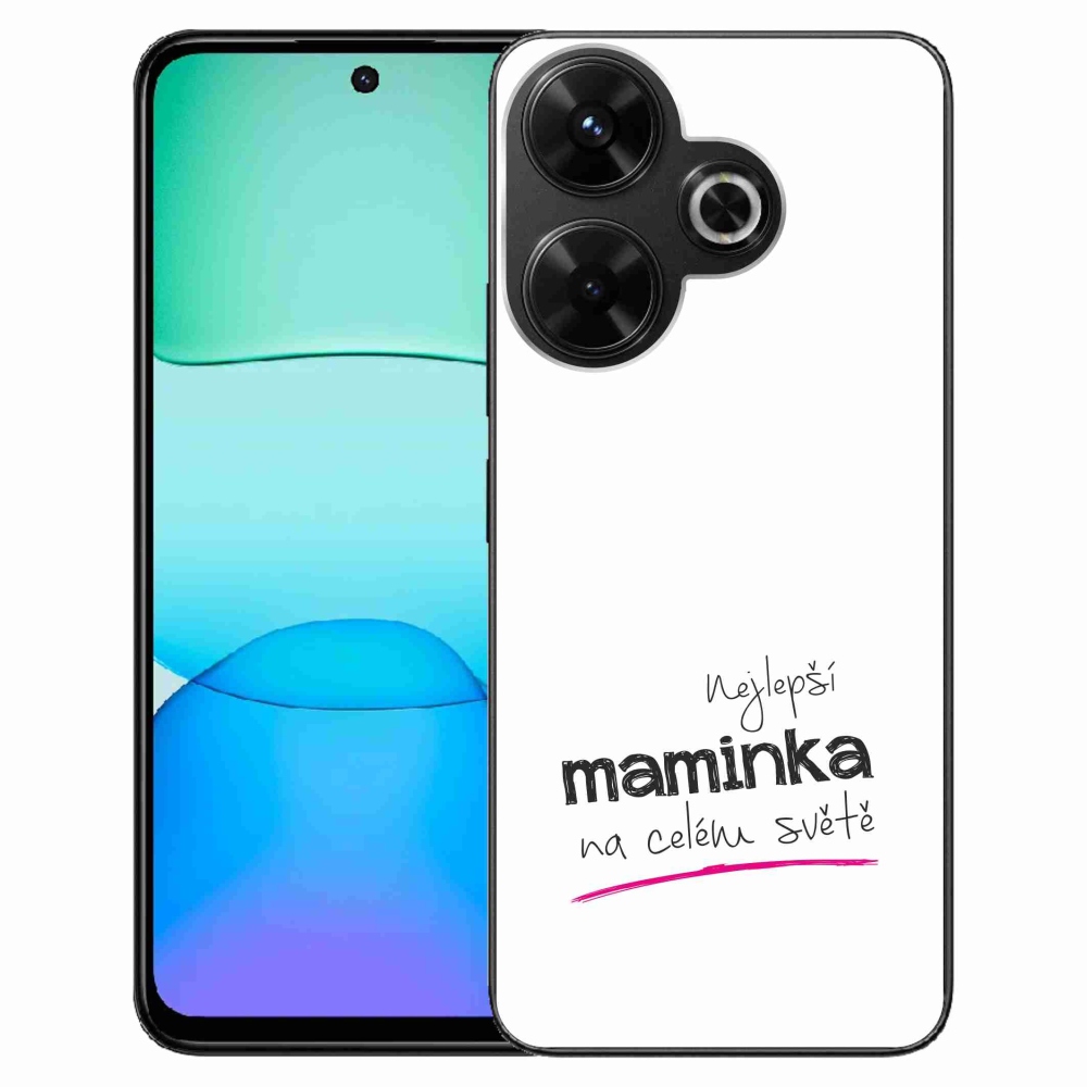 Gelový kryt mmCase na Xiaomi Redmi 13 4G/Poco M6 4G  - nejlepší maminka 4 bílé pozadí