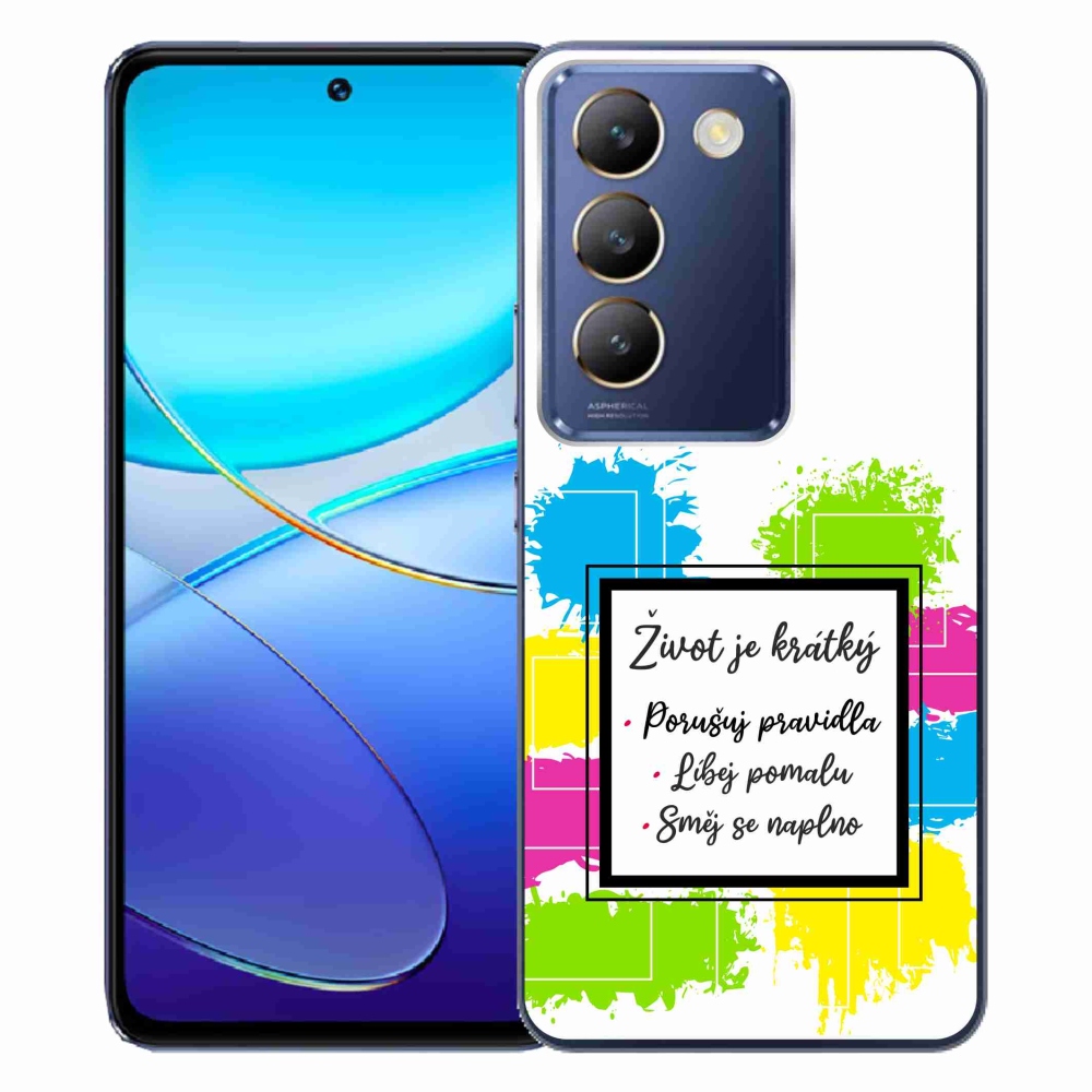 Gelový kryt mmCase na Vivo V40 SE 4G/5G - citát 5 bílé pozadí