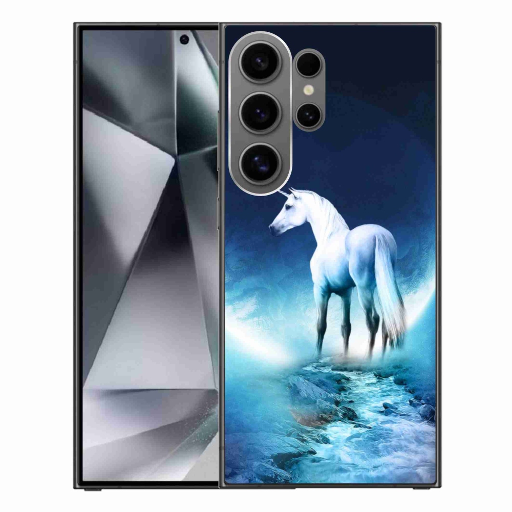 Gelový kryt mmCase na Samsung Galaxy S24 Ultra - bílý jednorožec