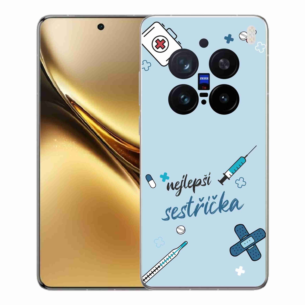 Gelový kryt mmCase na Vivo X200 Pro 5G - nejlepší sestřička modré pozadí