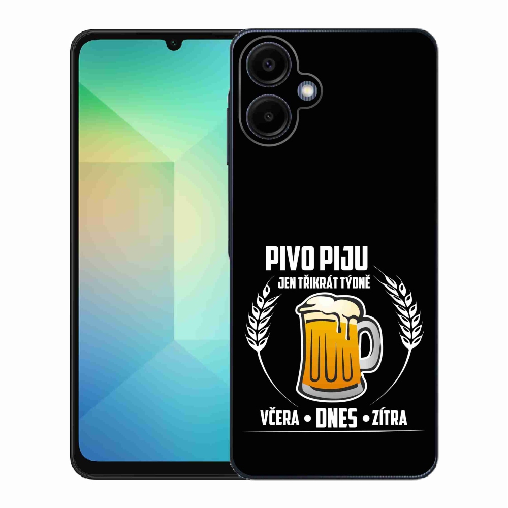 Gelový kryt mmCase na Samsung Galaxy A06 4G - pivní motiv černé pozadí