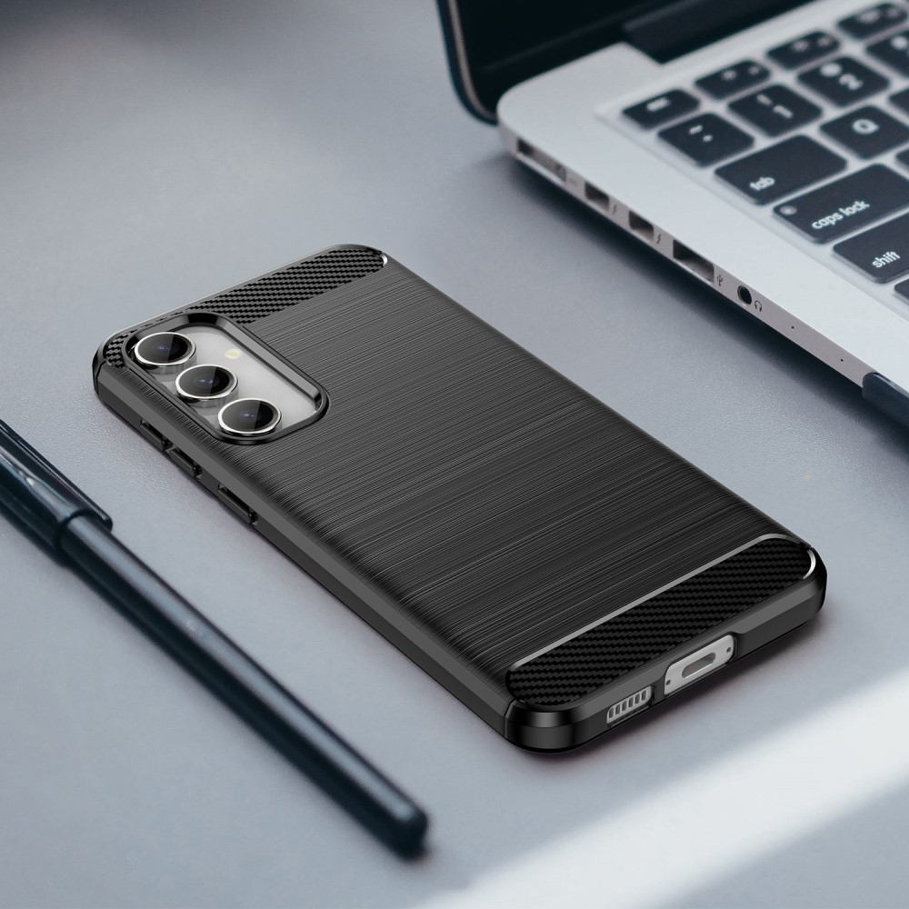 Carbon odolný gelový obal na Samsung Galaxy S23 FE - černý