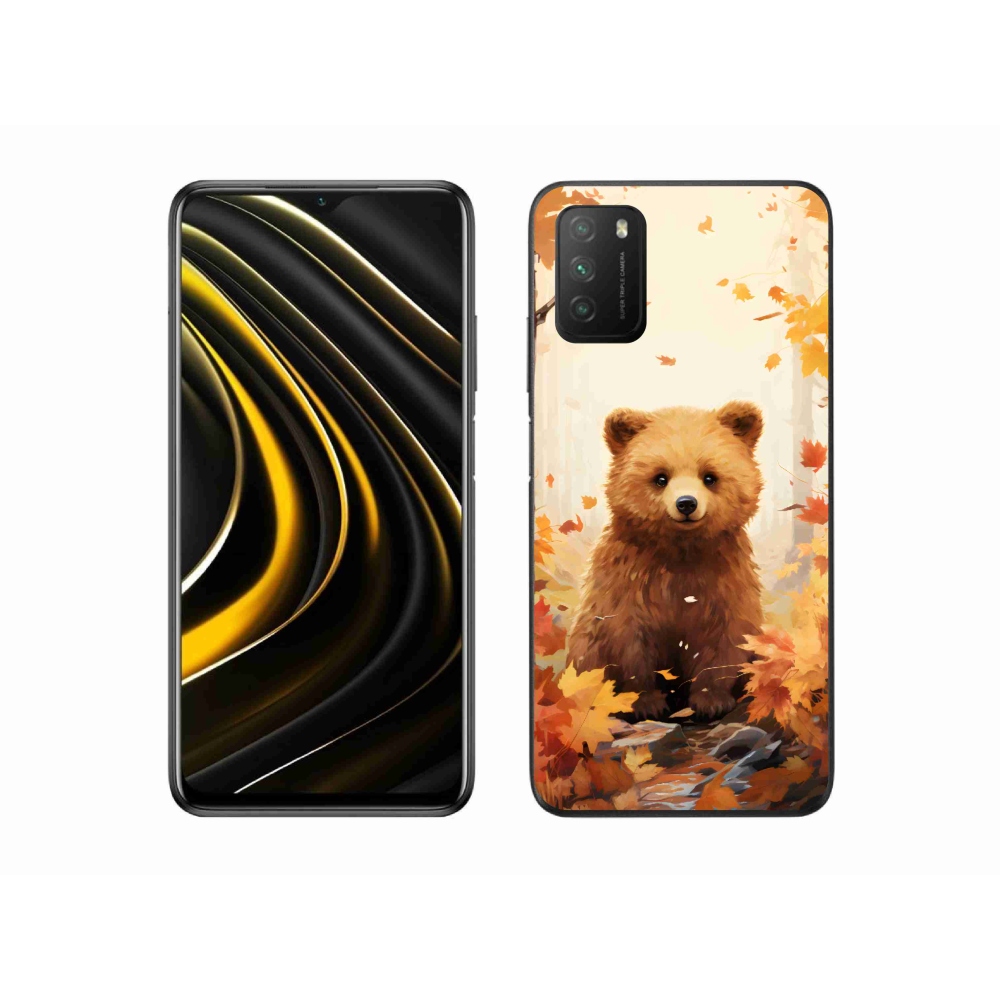 Gelový kryt mmCase na Xiaomi Poco M3 - medvěd v lese