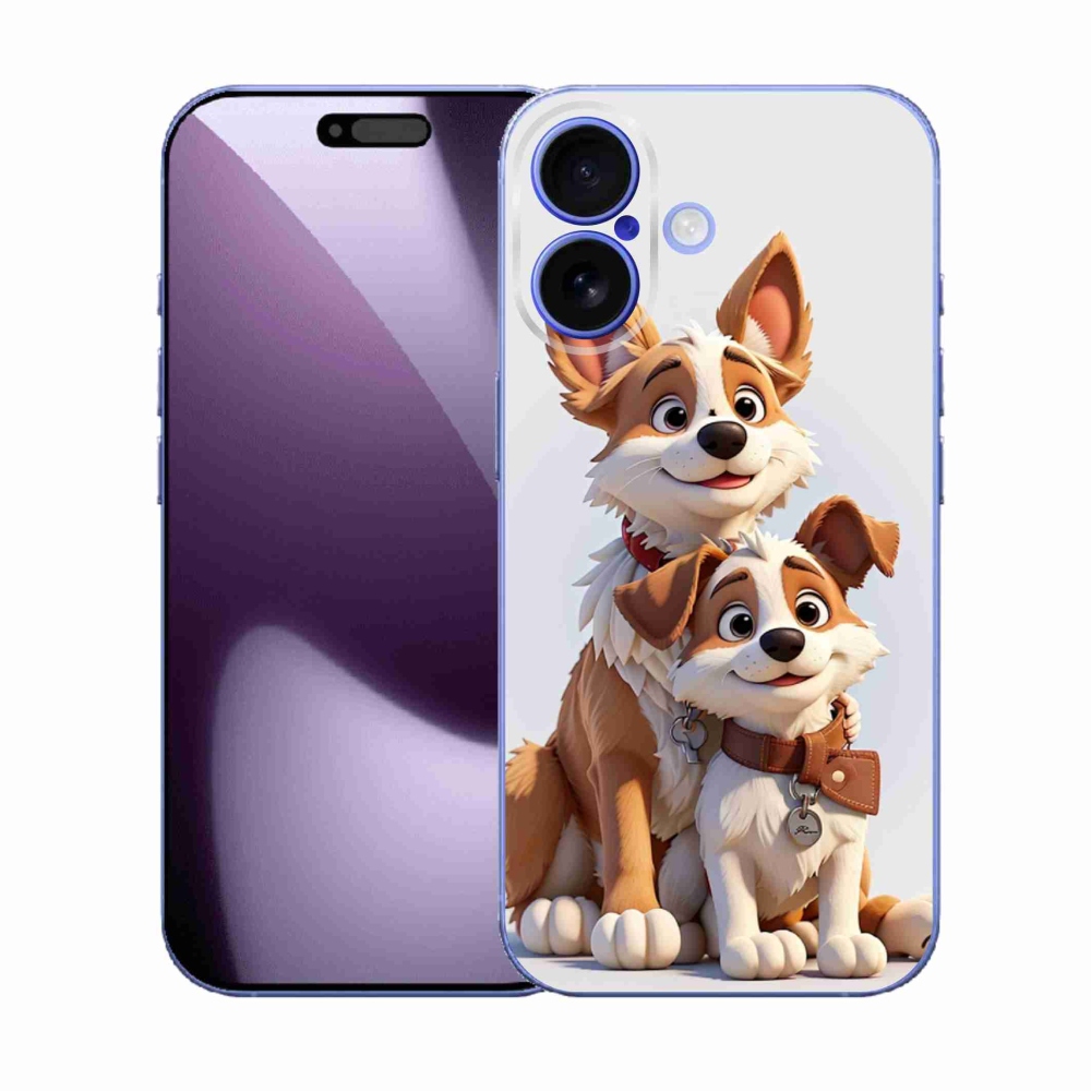 Gelový kryt mmCase na iPhone 17 - kreslení psi