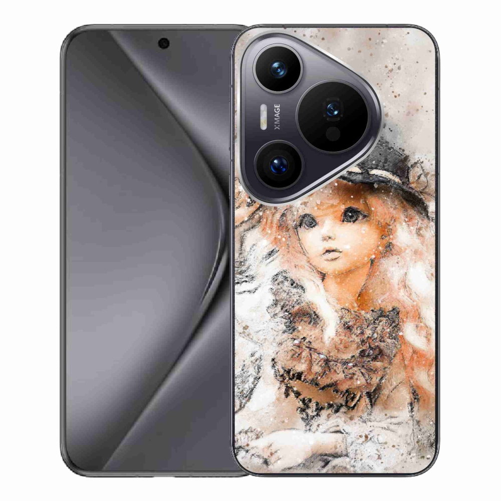 Gelový kryt mmCase na Huawei Pura 70 Pro - holčička s kloboukem