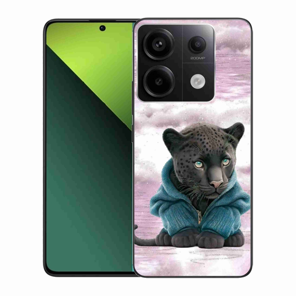 Gelový kryt mmCase na Xiaomi Redmi Note 13 Pro 5G/Poco X6 5G - černý panter ve svetru